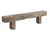 Indian Carved Front Rustic Teakwood Bench For Sale - Image 4 of 4