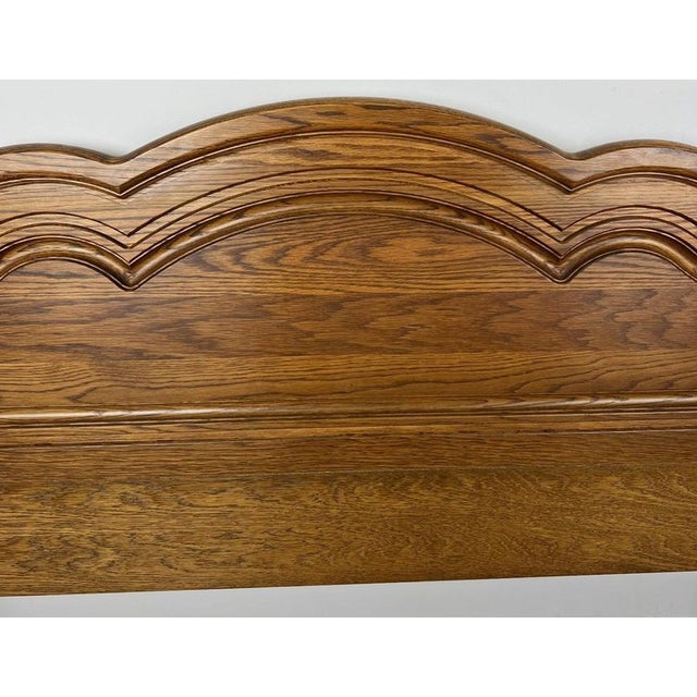 Vintage French Style Oak Headboard For Sale - Image 5 of 9