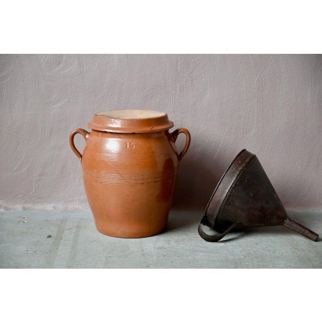Covered Stoneware Farm Pot For Sale - Image 11 of 11