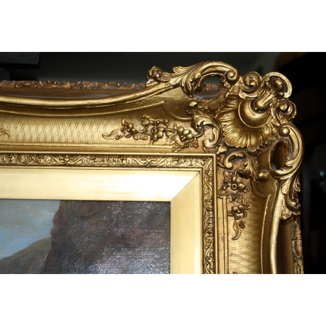 Brown Joseph Paul Pettitt & George Young, The Mussel Gatherers on the South Cost, 1800s, Oil on Canvas, Framed For Sale - Image 8 of 18