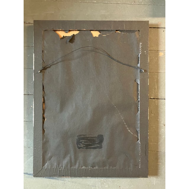 1960’s Japanese Wood Block Print Miroku Bosatsu Hanka-Shiyui-Zo (Statue of Miroku Bosatsu/Maitreya) -Original Frame For Sale - Image 4 of 4