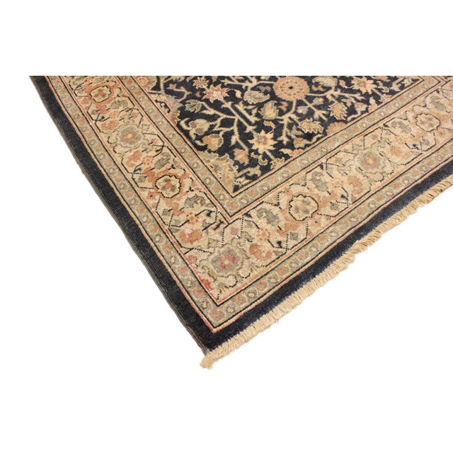 Shabby Chic Charcoal/Tan Wool Rug - 3'2'' X 4'11'' For Sale - Image 4 of 10