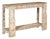 Mughal Style Whitewash Console Table with Carved Apron and Lower Shelf For Sale