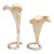 Mid-Century Polished Brass Calla Lily Candlesticks Candle Holders - A Pair For Sale