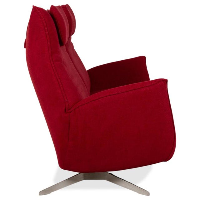 Evita Fabric Two-Seater Red Sofa from Koinor For Sale - Image 10 of 13