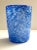 Artisan Mottled Blue Handblown Glass Tumbler/Vase For Sale - Image 9 of 9