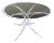 1950s Metal Faux Bamboo & Glass Patio Dining Table For Sale