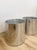 Metal Vintage Round Chrome Oversized Planter Pair MCM Mid-Century Modern Chic For Sale - Image 7 of 15