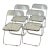 Pila Folding Lucite Chairs by Piretti for Castelli Chrome Smoked Lucite Vintage -Set of 4 For Sale