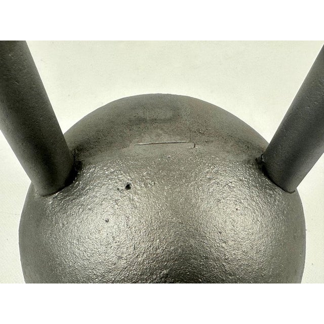 Antique German Cast Iron Kettlebell, 1930s For Sale - Image 4 of 8