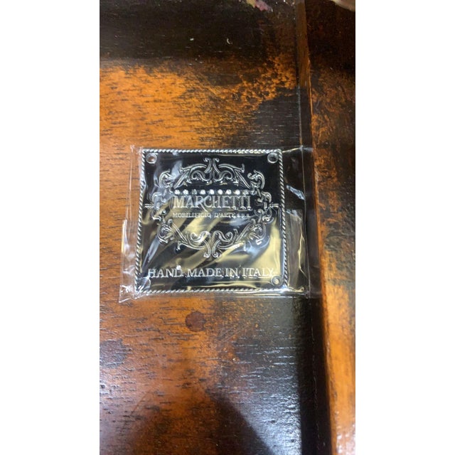 Late 20th Century Marchetti – Hand Made in Italy Inlaid Walnut Extending Dining Table For Sale - Image 9 of 12