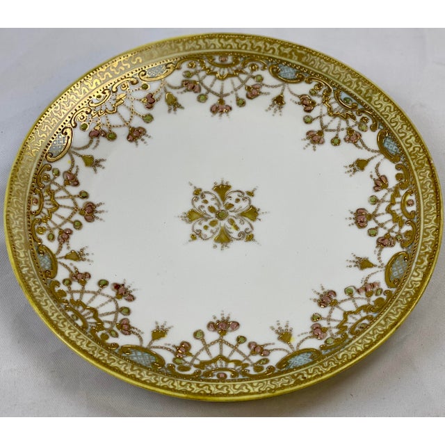 Vintage Nippon Hand Painted Beaded Gold Moriage Decorative Plate Chairish