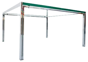 Coffee Table in Chrome and Glass, 1960s