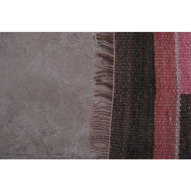 Vintage Striped Turkish Kilim Runner - Hallway Kilim 2'6'' X 24'5'' For Sale - Image 11 of 12