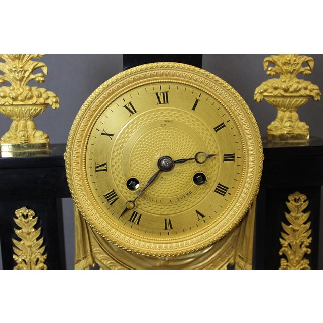 Portico Portico Era Catering in Black Marble and Gilded Bronze Early Xix For Sale - Image 11 of 14