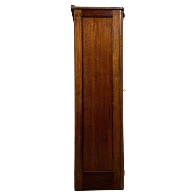 Art Deco Style Figured Walnut Display Cabinet, 1900s For Sale - Image 6 of 11
