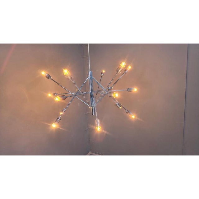 Vintage Sputnik Chrome Chandelier, 1970s For Sale - Image 14 of 18