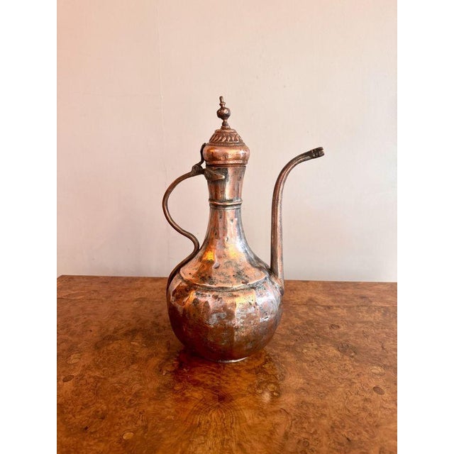 Antique Middle Eastern Copper Coffee Pot, 1860 For Sale - Image 6 of 6