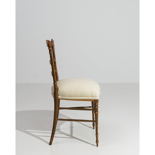 19th Century Napoleon III Chiavari Chair With Upholstered Seat For Sale In Greensboro - Image 6 of 12