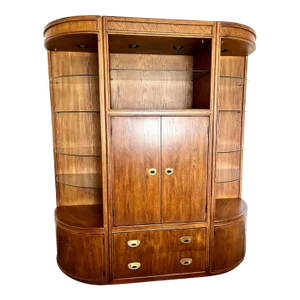 1970s Passage by Drexel Heritage 3 Piece Campaign Entertainment Center - Set of 3