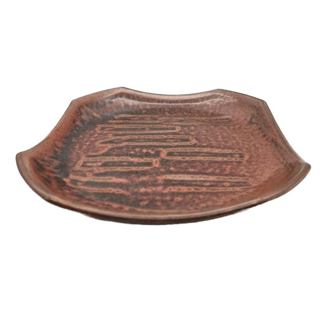 Mid-Century Modern Mid 20th Century Glazed Stoneware Decorative Plate For Sale - Image 3 of 11