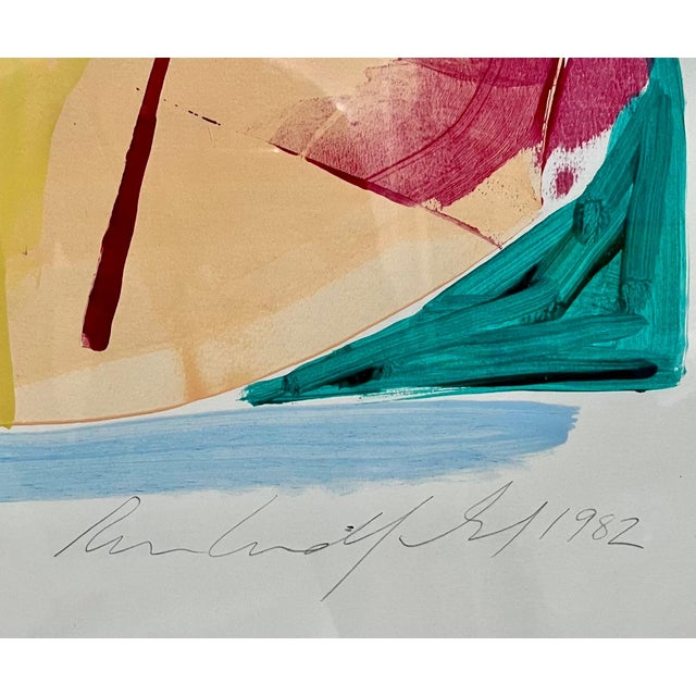1980s Ronnie Landfield, Lyrical Abstraction Acrylic Painting Ronnie Landfield Color Field Abstract, 1982 For Sale - Image 5 of 5