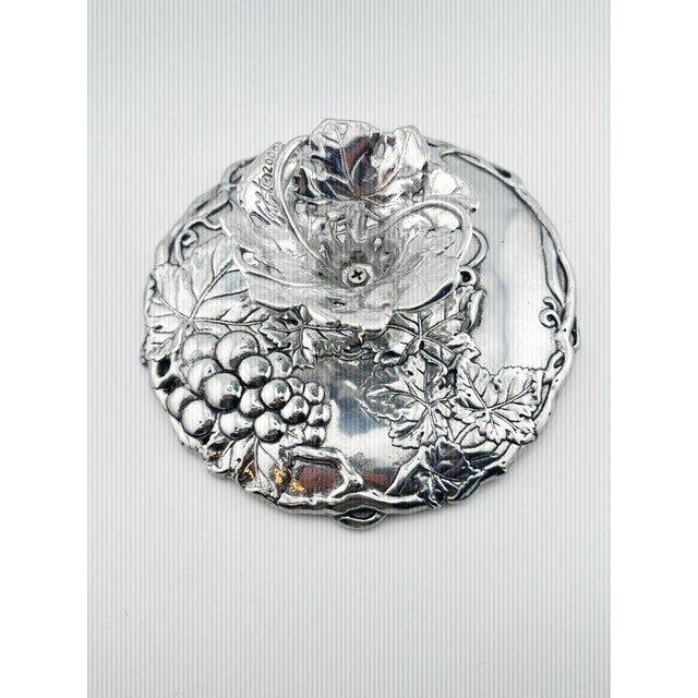 Late 20th Century Late 20th Century Arthur Court Grape Leaves Cake Stand For Sale - Image 5 of 7
