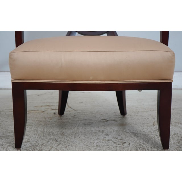 Pair of Baker Mahogany Medallion Back Armchairs For Sale - Image 10 of 18