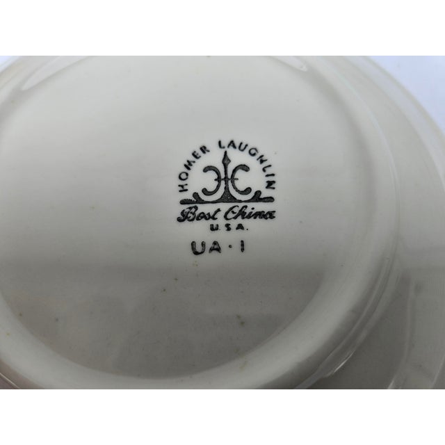 Vintage Ceramic Hamburger Coaster Set With Saucer - 8 pcs For Sale - Image 11 of 14
