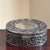 Mid 20th Century Vintage Silver-Plated Oval Jewelry Box With Blue Velvet Lining & Ornate Foliate Relief For Sale - Image 5 of 12