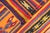 1970s 1970s Turkish Ethnic Design Striped Orange Small Kilim Rug For Sale - Image 5 of 13