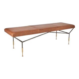 Modern Leather Bench For Sale
