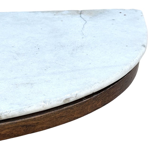Late Victorian Bent Wood Scrolling Console Table W/ Marble Top by Thonet For Sale - Image 11 of 11