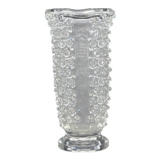 Bugnato Murano Glass Italian Rostrato Vase by Barovier & Toso, 1960s For Sale