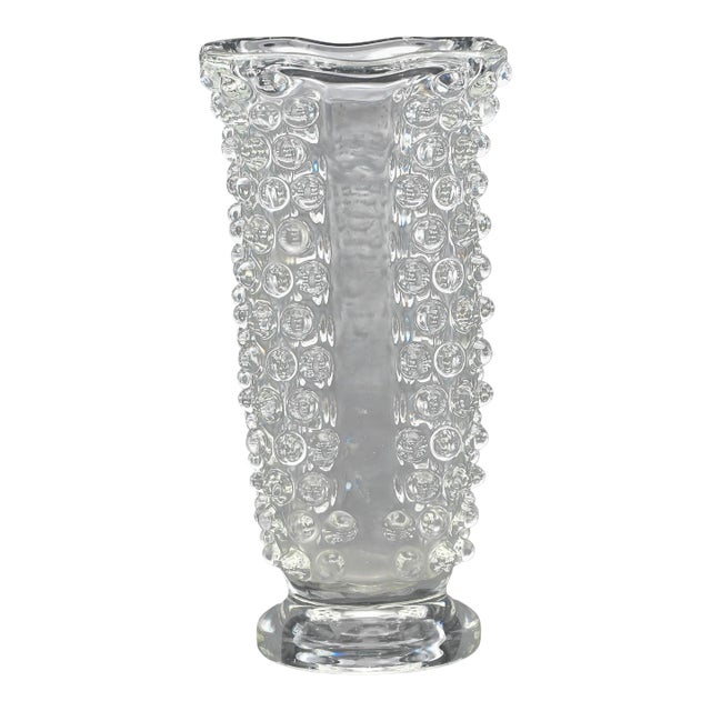 Bugnato Murano Glass Italian Rostrato Vase by Barovier & Toso, 1960s For Sale