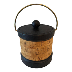Vintage Mid Century Kraftware Cork Ice Bucket
