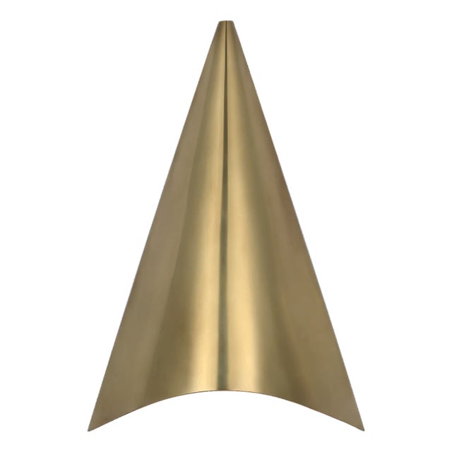 Kelly Wearstler for Visual Comfort Signature Piel 20" Indoor/Outdoor Wall Wash in Antique-Burnished Brass For Sale