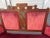 Victorian Victorian Eastlake Pink, Red Velvet and Carved Walnut Settee For Sale - Image 3 of 7
