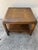 Hekman Walnut End Table with parquet patterned top and two lower drawers and brass hardware. Excellent condition. No...