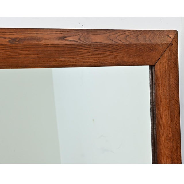 Wood Early 20th Century Large French Oak Frame with New Mirror Glass For Sale - Image 7 of 8