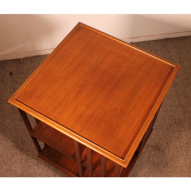 Revolving Bookcase in Light Mahogany, 1890s For Sale - Image 10 of 12