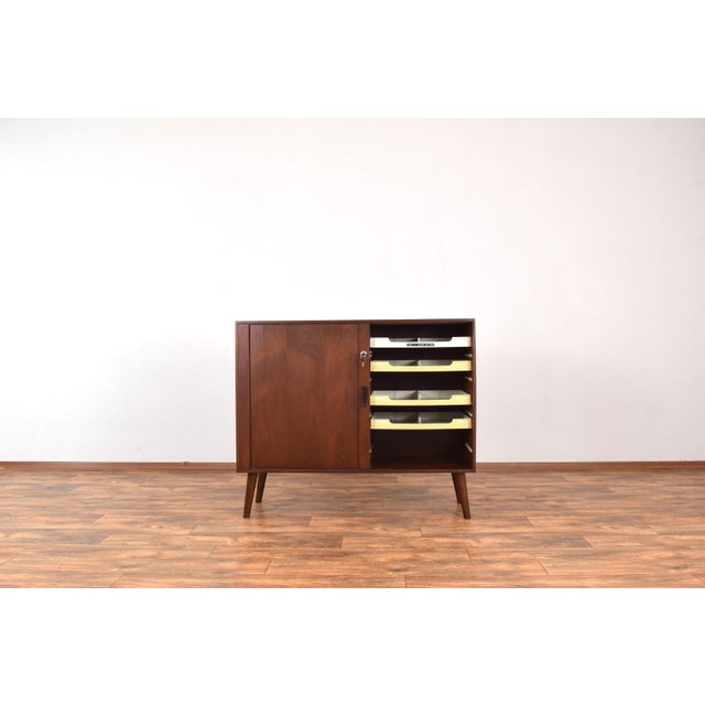 Mid-Century Modern Mid-Century Danish Teak Tambour Doors Sideboard, 1960s For Sale - Image 3 of 11