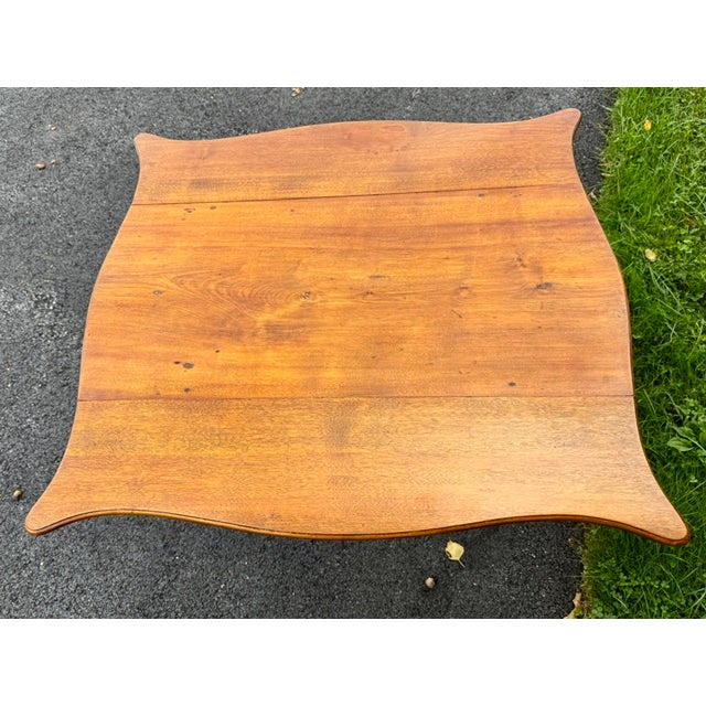 Wood Antique American Maple Pembroke Table With Shaped Leaves and Top C. 1800 For Sale - Image 7 of 10