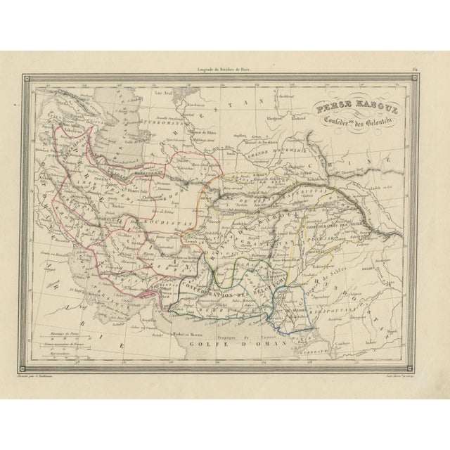 Antique Map of Iran Afghanistan & Central Asia, 1850 For Sale - Image 3 of 9