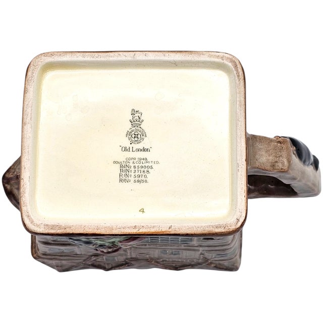 Royal Doulton “Old London Square” Jug Pitcher D6291 — Charles Dickens Series, 1949 For Sale - Image 14 of 15
