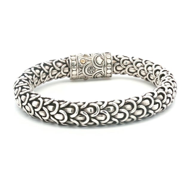 Vintage John Hardy Legends Naga Sterling and 18k Bracelet For Sale - Image 4 of 4