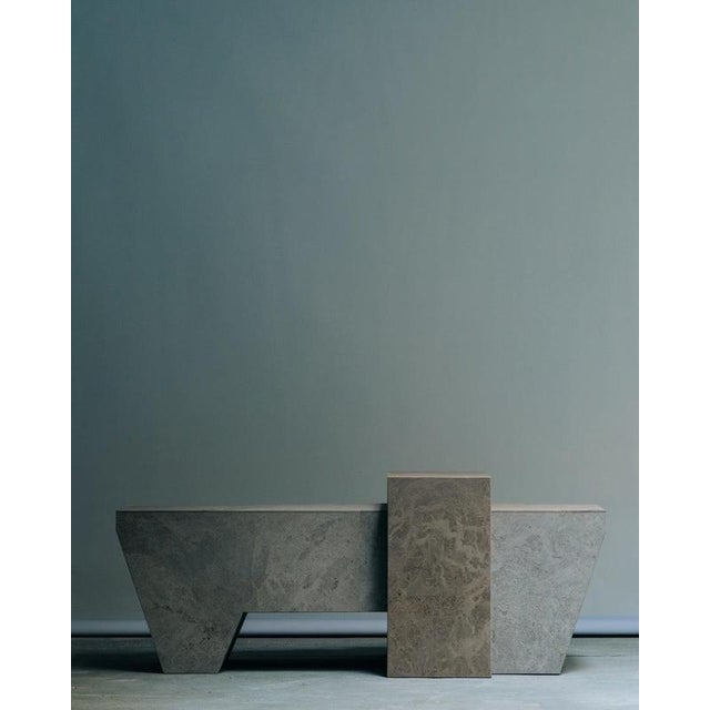 Matek monolith lounge table in recycled composite by project materia. Designed by jacob egeberg. Dimensions: w 120 x d 67...