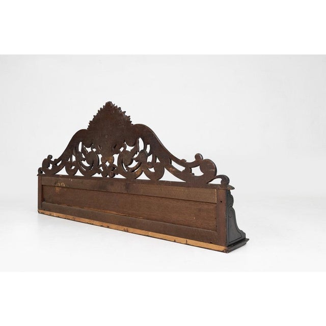 Baroque Carved Black Wooden Sculptured Shelf, France, 1850s For Sale - Image 13 of 16