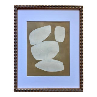 2026 "Ciottoli" Contemporary Abstract Painting on Cotton Paper by Artist r.k. Red For Sale