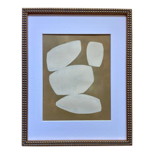 2026 "Ciottoli" Contemporary Abstract Painting on Cotton Paper by Artist r.k. Red